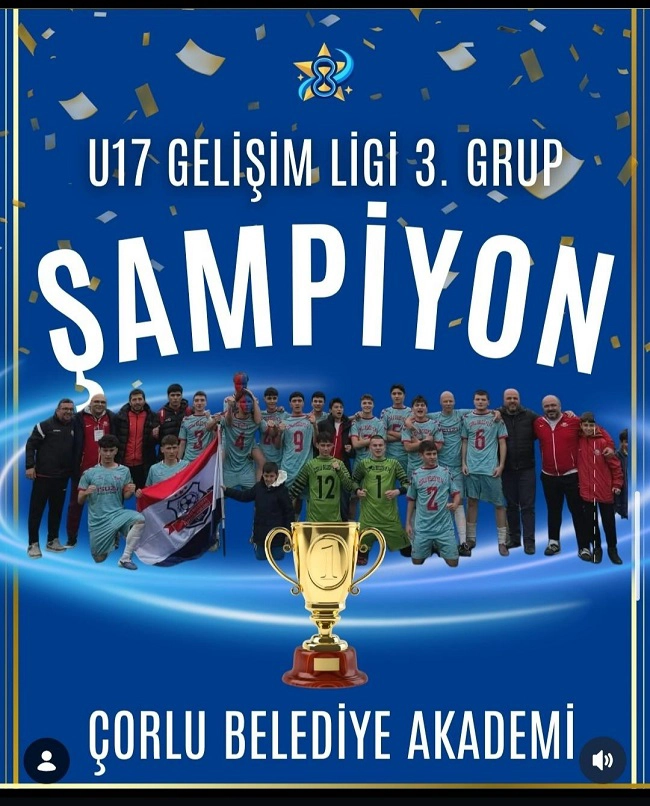 U 17 Gelişim Ligi 3.Grup Şampiyonu 