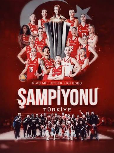 Milletler Ligi Şampiyonu A Milli Kadın Voleybol Takımımızı Kutluyoruz